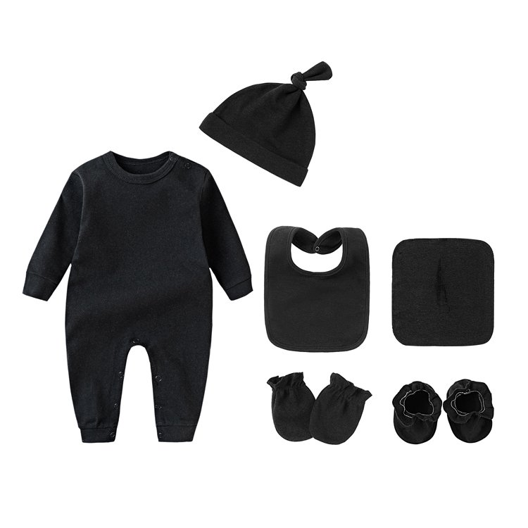 Luxury brand designer baby rompers baby clothing set 100% cotton baby bodysuit with beanie