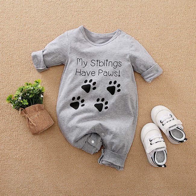 Baby clothes Spring and autumn men's and women's baby clothes 0-1-2 year old baby onesie crawling suitdy