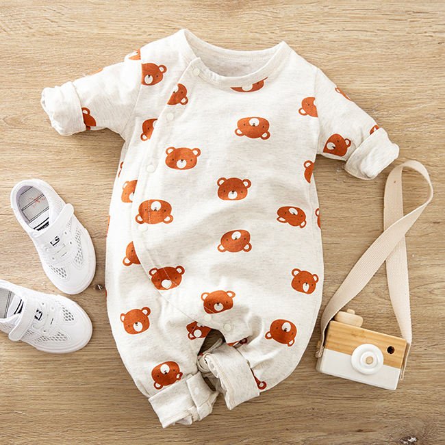 Baby clothes Spring and autumn men's and women's baby clothes 0-1-2 year old baby onesie crawling suitdy