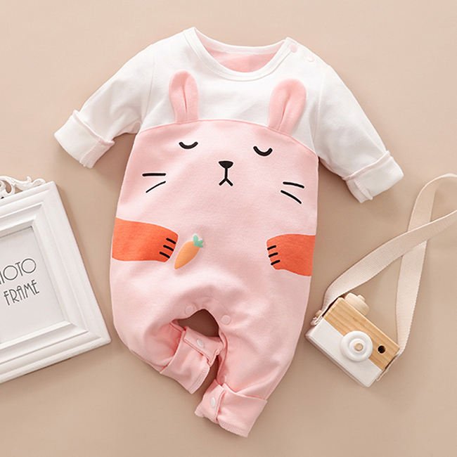 Baby clothes Spring and autumn men's and women's baby clothes 0-1-2 year old baby onesie crawling suitdy