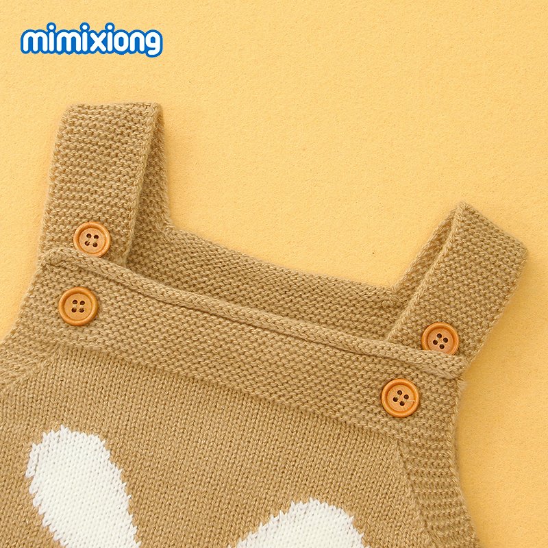 Mimixiong Baby Rompers Summer 100% Cotton Knitted Sleeveless Multi-Color Animal Rabbit Pattern Unisex Baby Rompers Jumpsuit