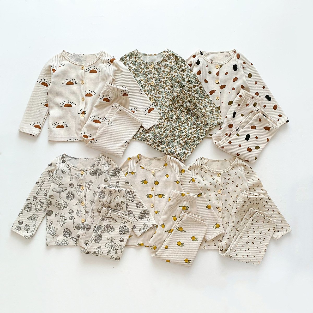 Hot Sale Baby Clothes Ribbed Pajamas Sleeper Clothes Boy and Girl Baby Pajamas Set Dress Bamboo Baby Rompers