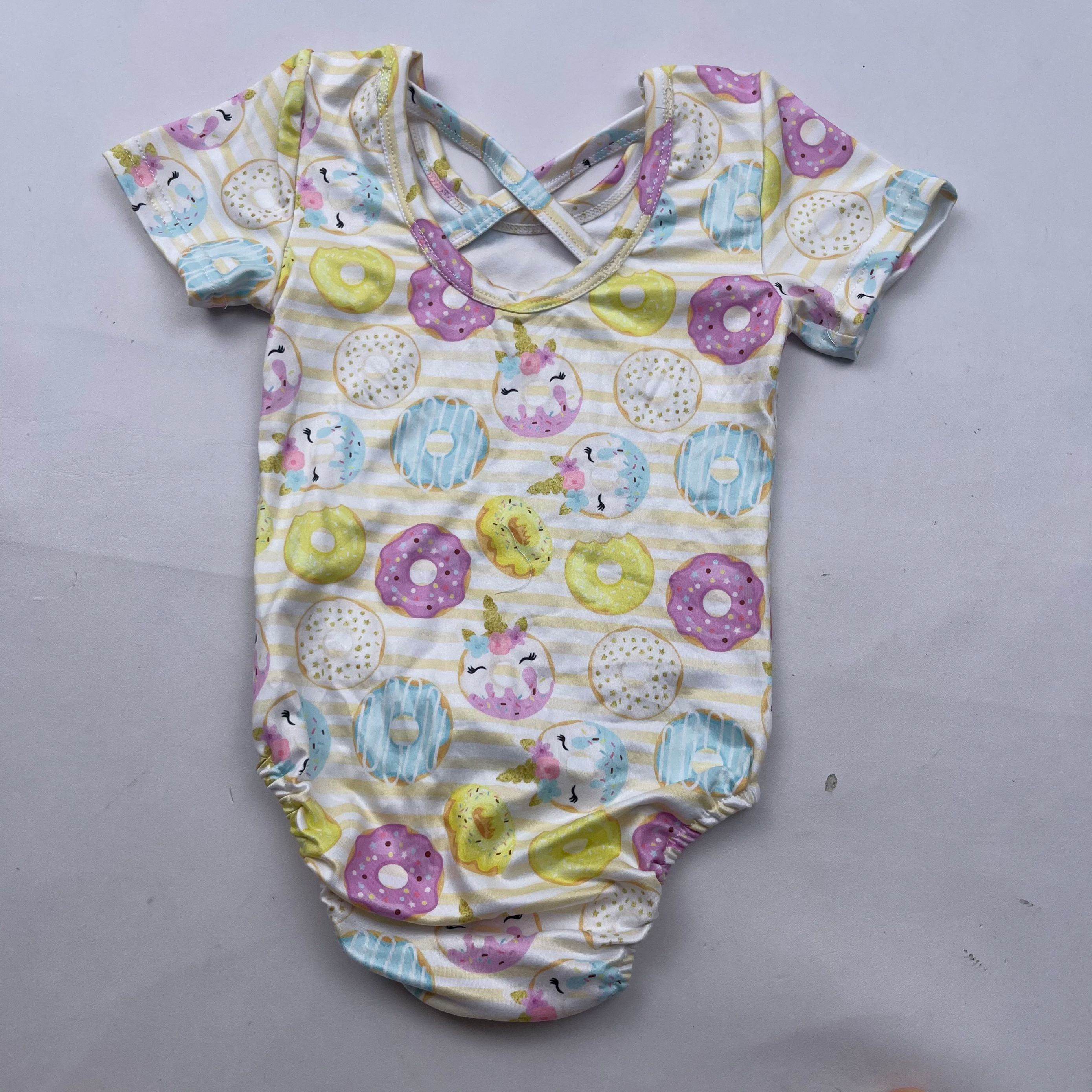 Summer Custom Printed t shirt bubble romper baby Casual Loose Short Sleeve Kids Rompers For Fat Baby