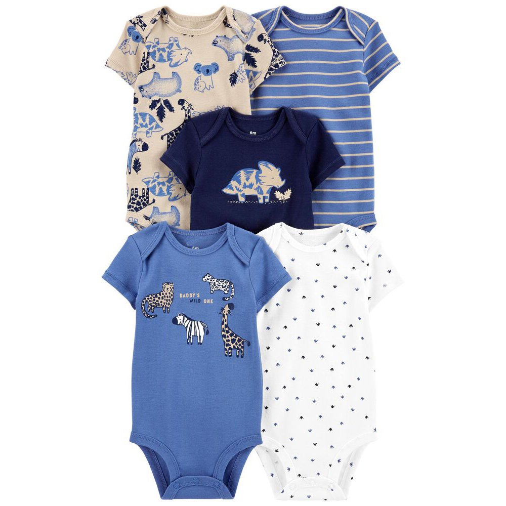 Cheap Wholesale Custom Newborn Baby Summer One Piece 100% Cotton Summer Short Sleeved Onesie For Babies