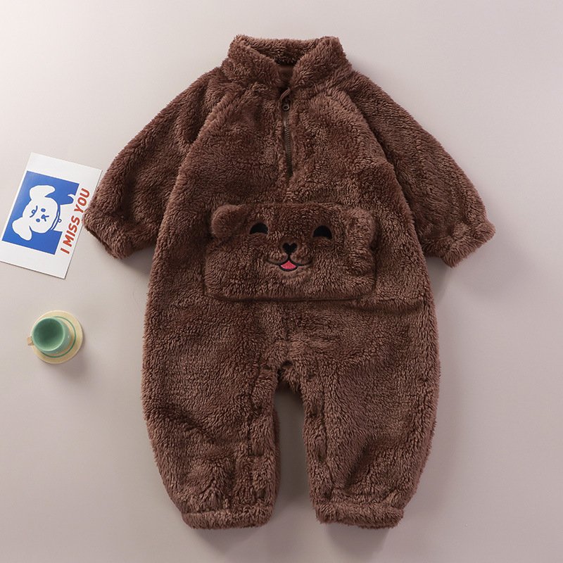 4 style zipper kids winter rompers jumpsuit animal baby romper Black and White Panda Design long sleeve baby rompers