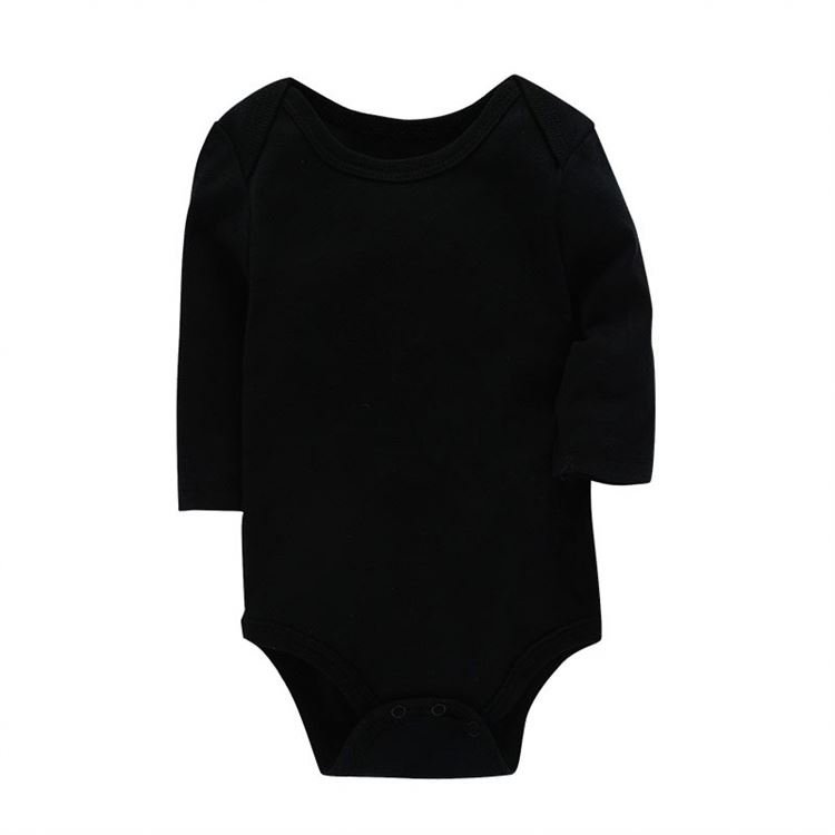 Soft Bodysuit Plain Color Romper Long Sleeve Unisex Baby Clothing Full Casual O/A Service High Quality Wholesale 100% Cotton