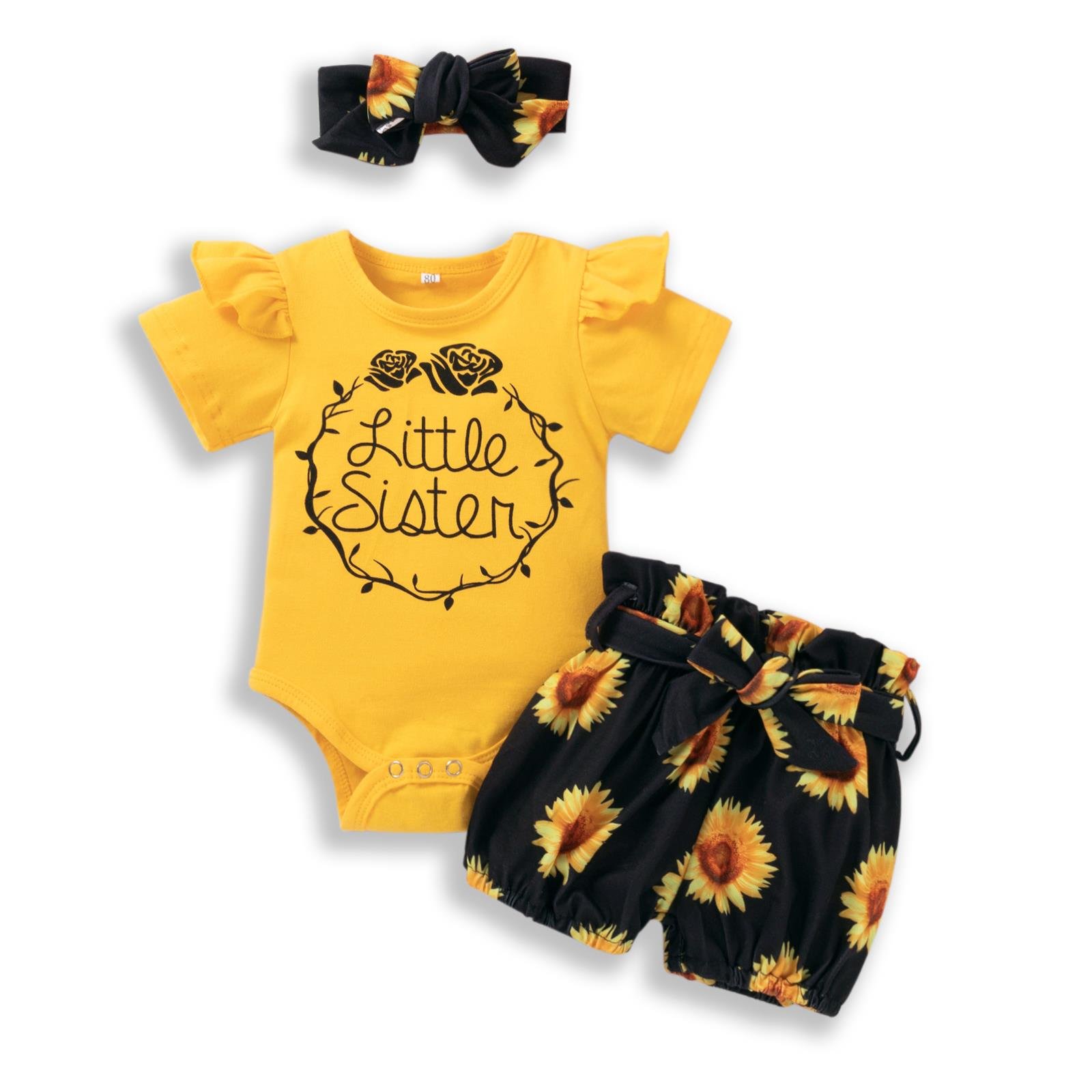 Hot Selling Short Sleeves Baby Romper Set Infant Clothing Broken Flowers 100% Cotton Baby Girls' Clothing Sets