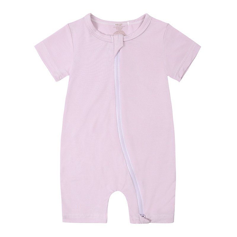 20121 Wholesale Baby Rompers Bamboo Newborn Baby Clothes Baby Bamboo Double Zipper Romper Jumpsuit