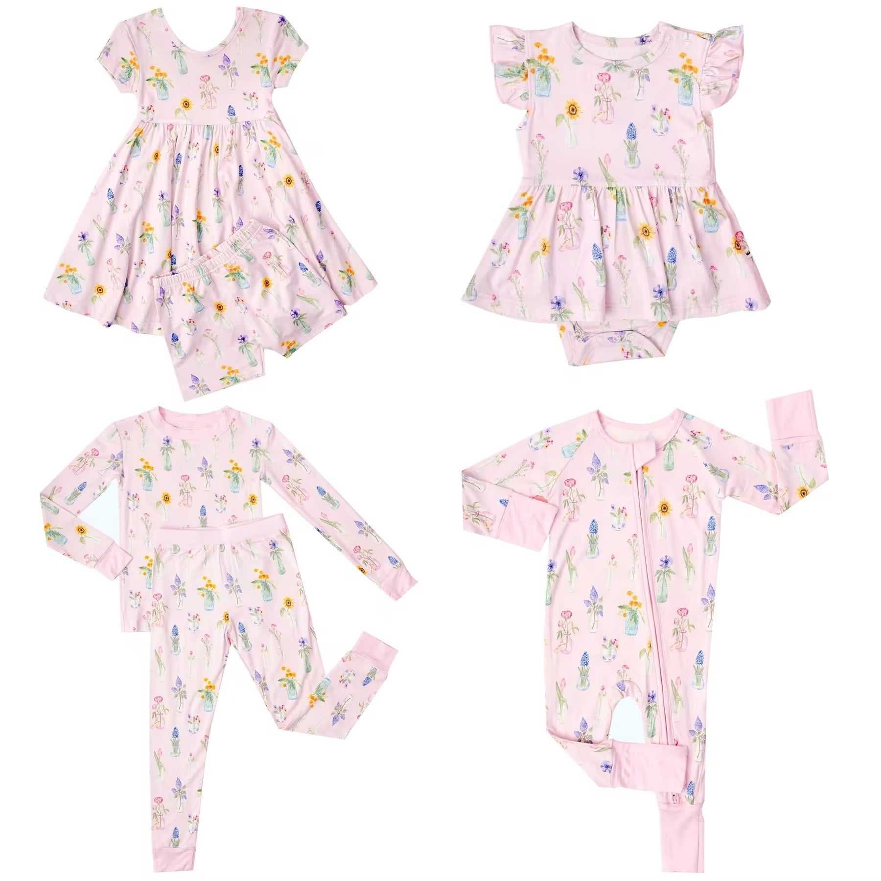 Factory Price breathable custom prints designer styles newborn baby bamboo romper with zipper