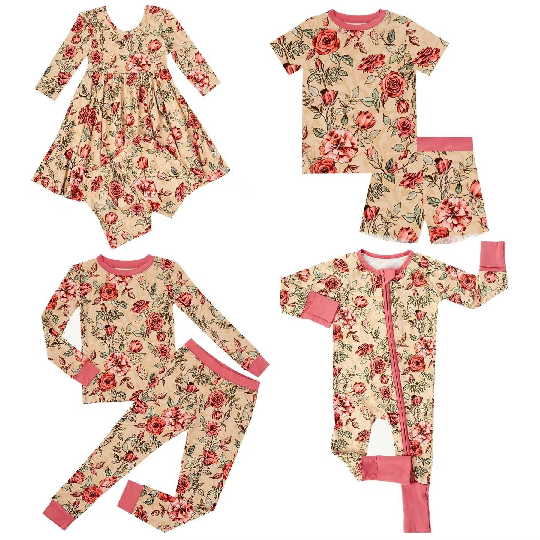 Factory Price breathable custom prints designer styles newborn baby bamboo romper with zipper