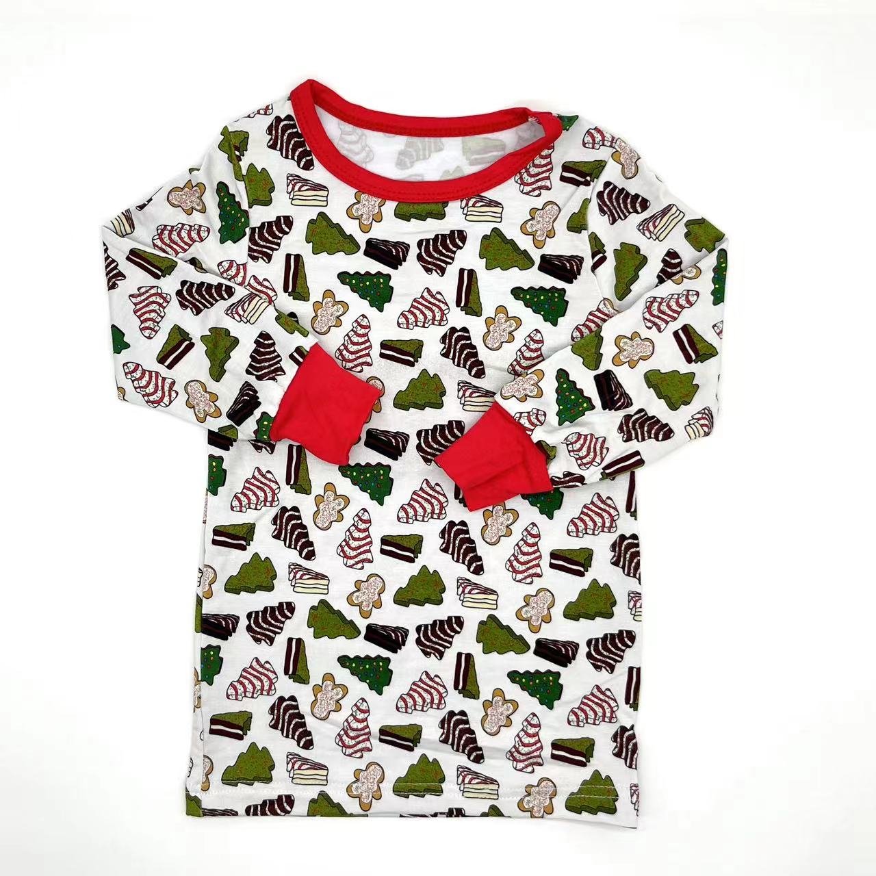 Adorable girls custom Christmas snowman pattern fiber bamboo quick dry grip unisex baby pajamas for summer