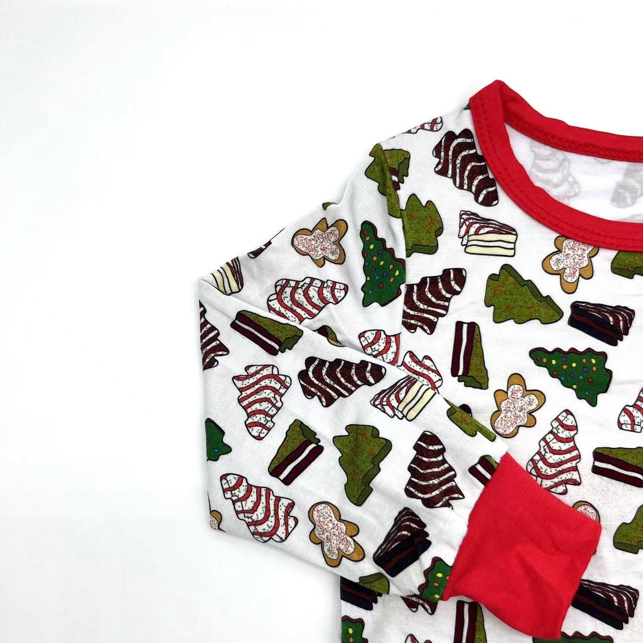 Adorable girls custom Christmas snowman pattern fiber bamboo quick dry grip unisex baby pajamas for summer