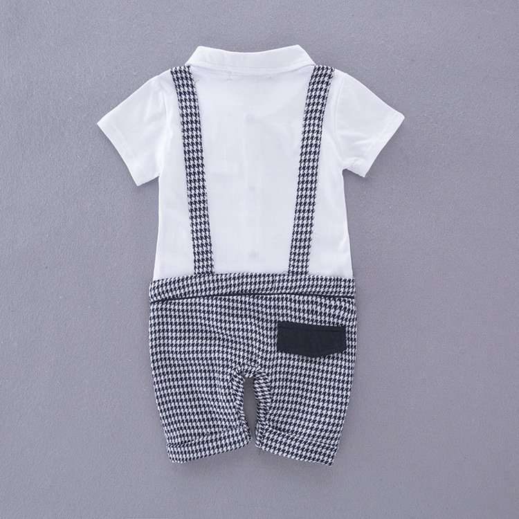 China Website Baby Boy Gentleman Kid Wear Baby Romper With Bow Tie