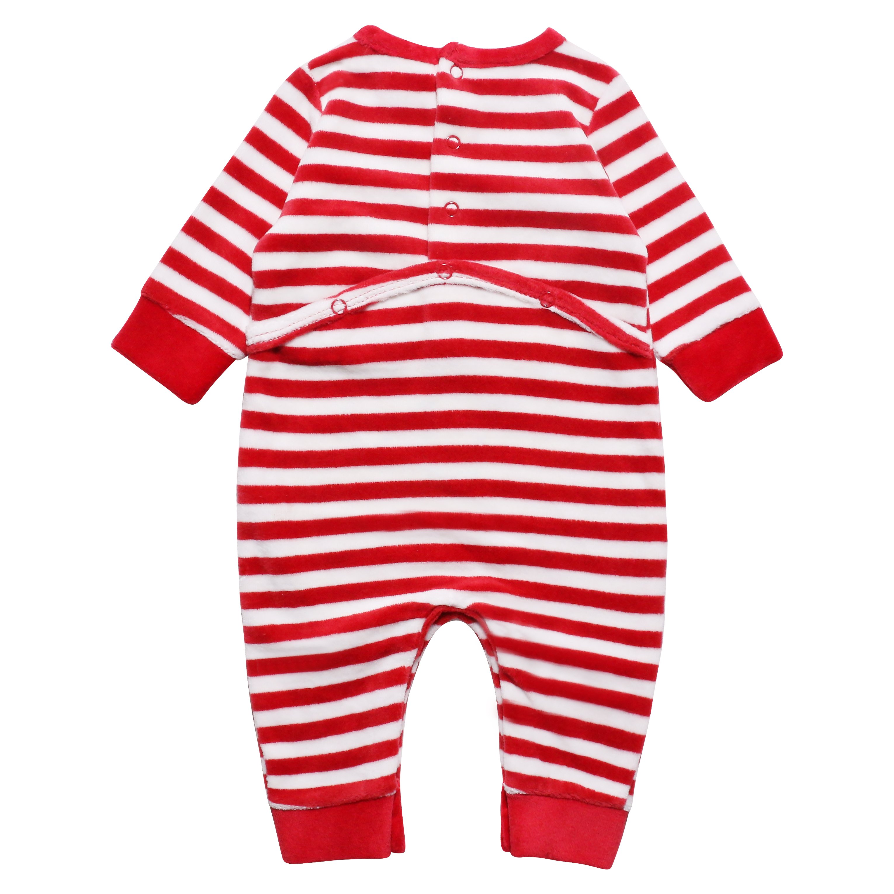 Hot selling christmas cartoon reindeer embroidery infant clothing baby romper