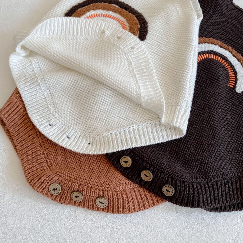 Newborn Baby Romper Jumpsuit Knitted Clothes 100%Cotton Bodysuit Infant One-Piece Ribbed Knit Outfits