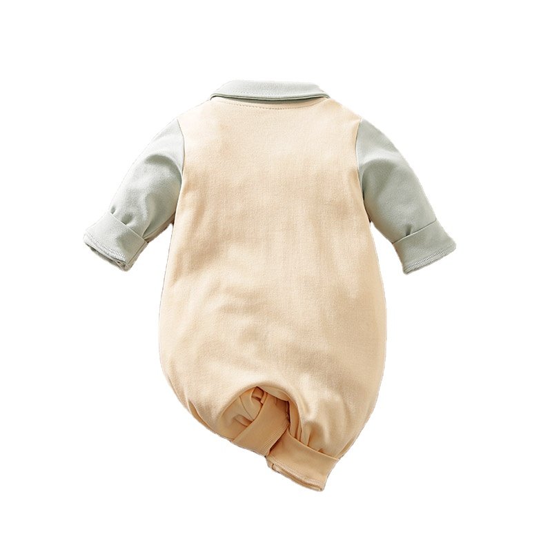 Wholesale turn-down collar Long Sleeve 100%cotton Newborn Baby Clothes Baby Romper Baby Onesie