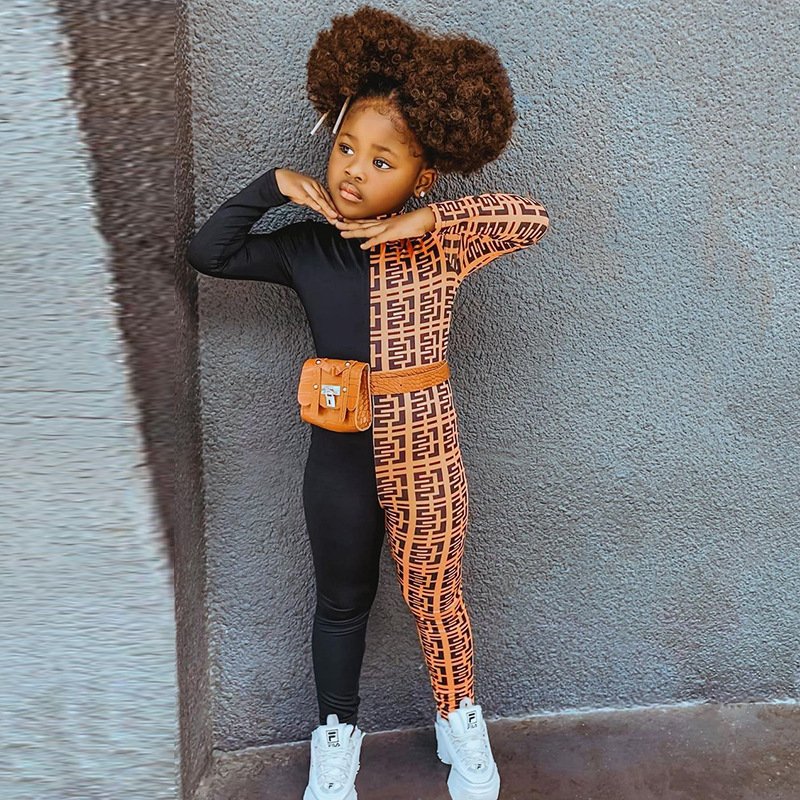 Luxury Printed Baby Toddler Clothing Sets Long Sleeve Rompers Casual Unique Patchwork Spandex Rompers Pant Girl's Clothing