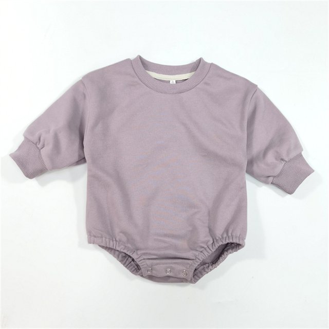 1 Pcs Custom Label Spring Autumn Newborn Infant Toddler Boys Girls Clothes Cotton Baby Oversized Sweatshirt Romper