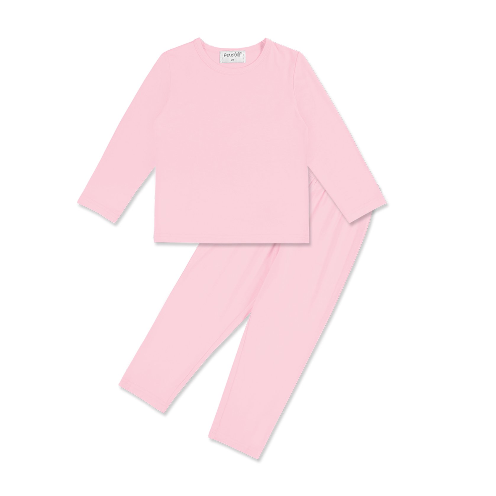 High Quality Solid Color Bamboo Fabric Clothing Set Wholesale Set of Clothing Home Casual kids bamboo cotton long sleeve pajama