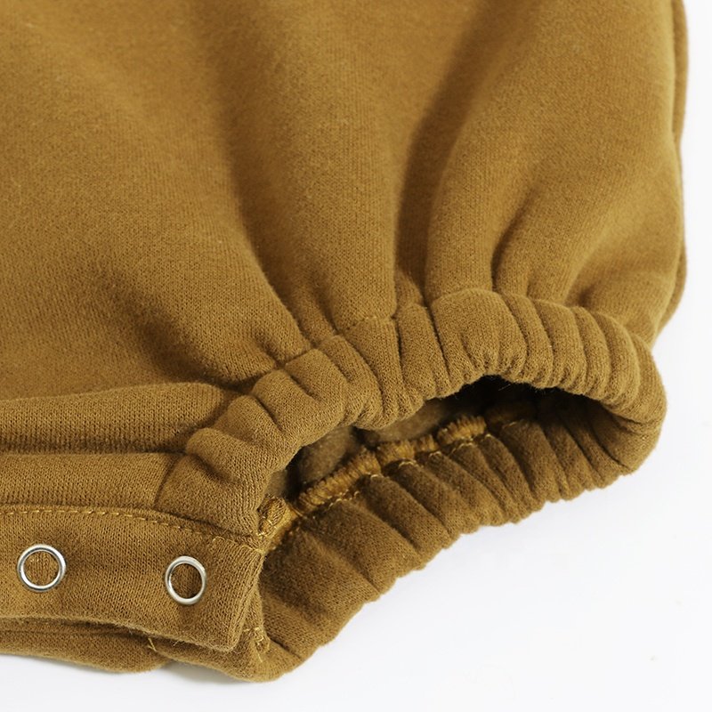High quality oversized baby rompers french terry fleece overalls for kids o-neck baby jumpsuit