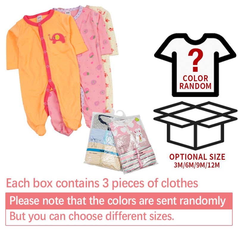 Cotton Wholesales Onesie Baby Boy Romper Pajamas Baby Girl Random Design Bodysuits Onesies Clothings Clothes Set