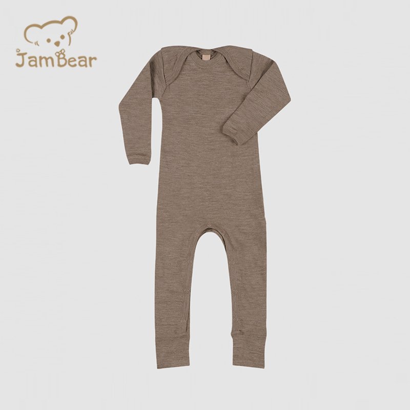 Organic merino knit baby onesie merino wool baby clothes merino baby romper long sleeve organic knitted infant romper