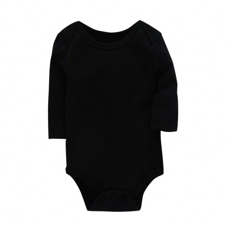 The New Baby Solid Long Sleeve Plain Color Rompers Cross-Border Wholesale Romper