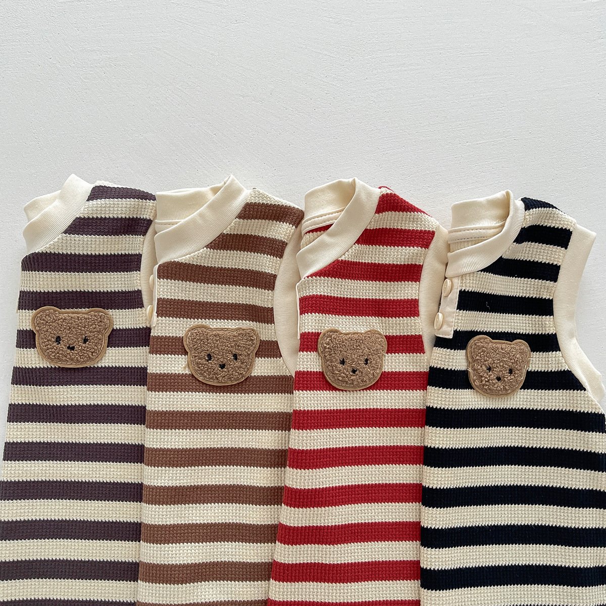 Toddlers Baby Girl Summer Striped Rompers Sleeveless Bodysuit Playsuit Baby Rompers