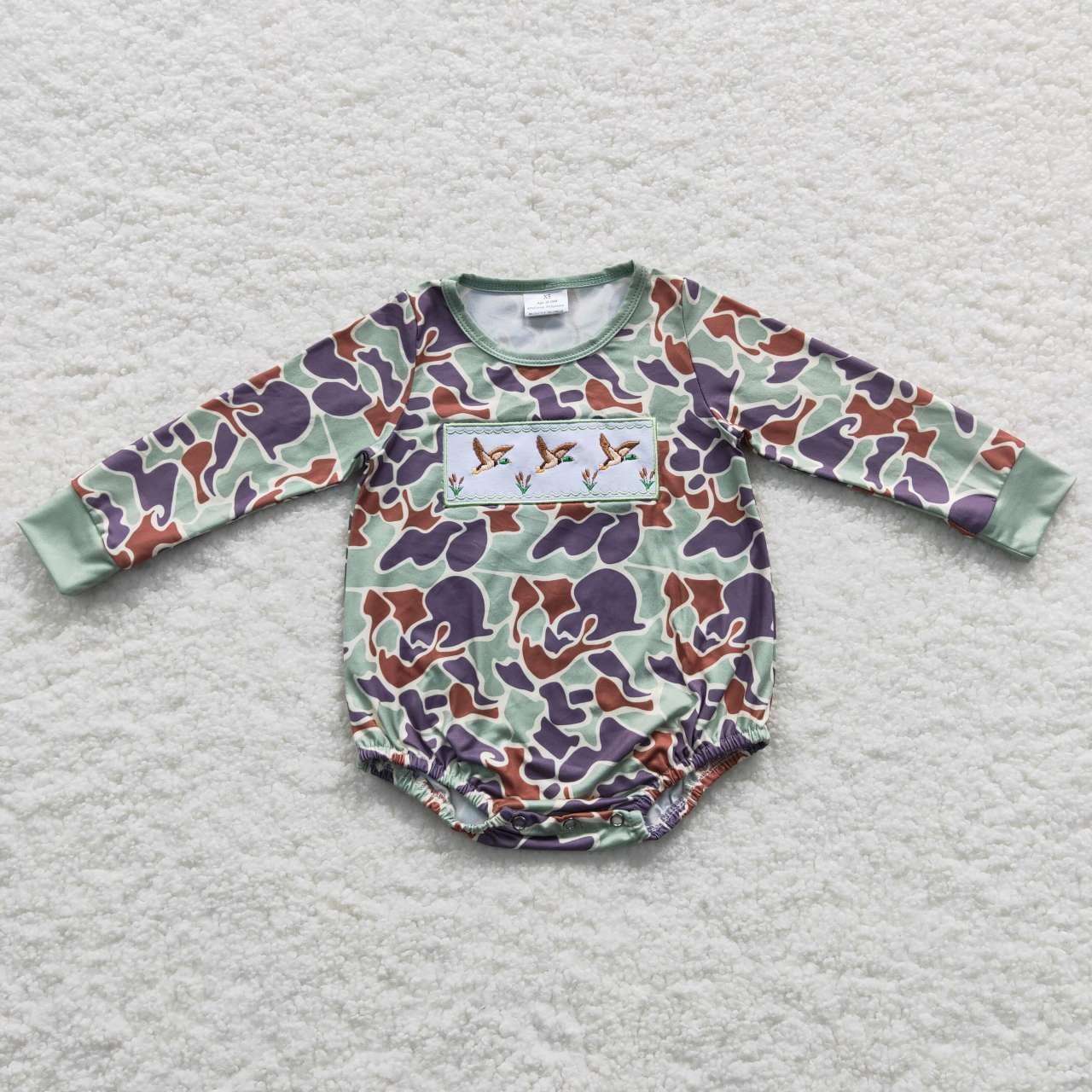 Toddler Hunting Mallard Baby Girls Boys Romper With Hidden Buckle Bubble Romper Onesie Newborn Cute Unisex Baby Clothes