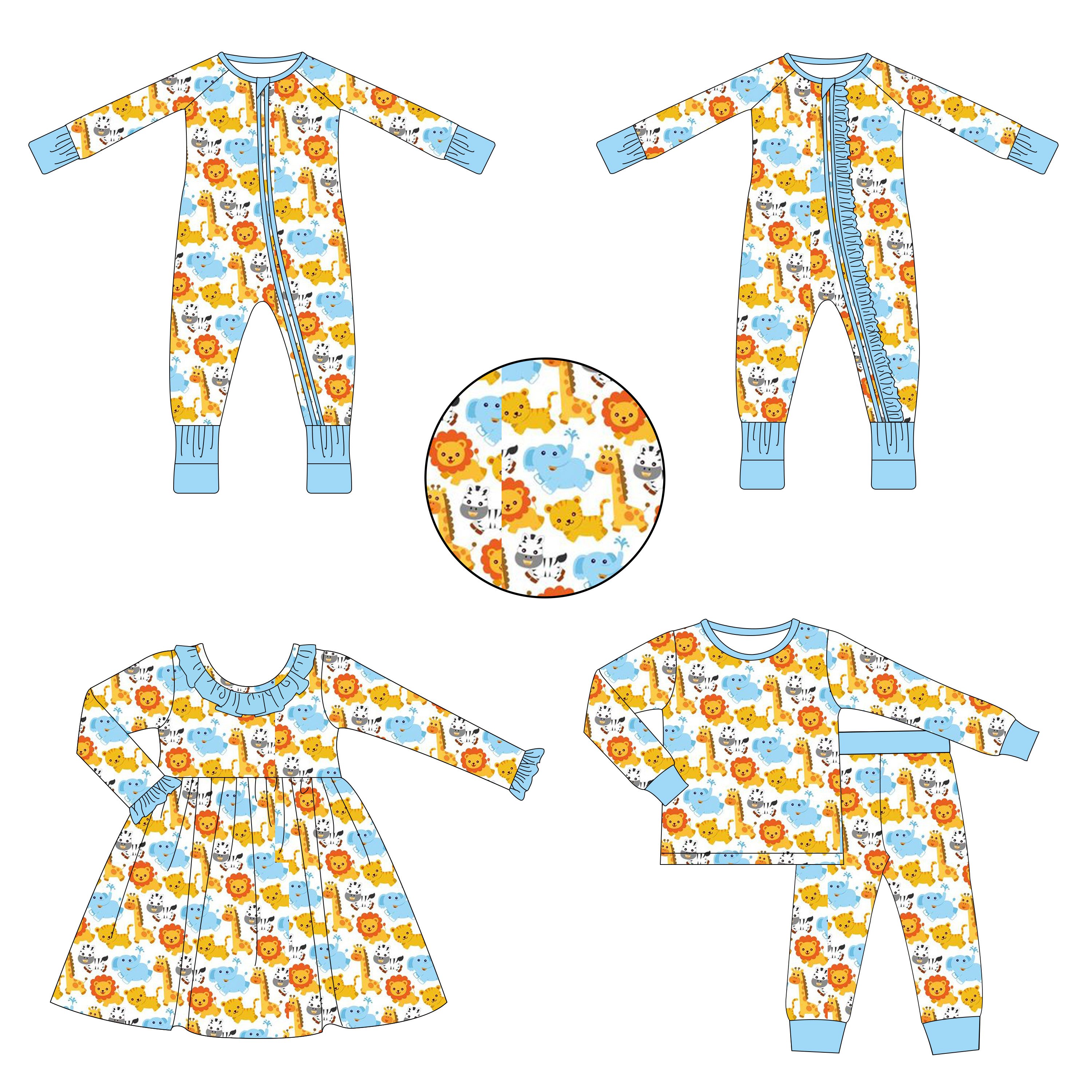 Bamboo Viscose Soft baby jumpsuit Pajamas Newborn Sleepers Boy Girl Clothes Printed custom Baby Rompers