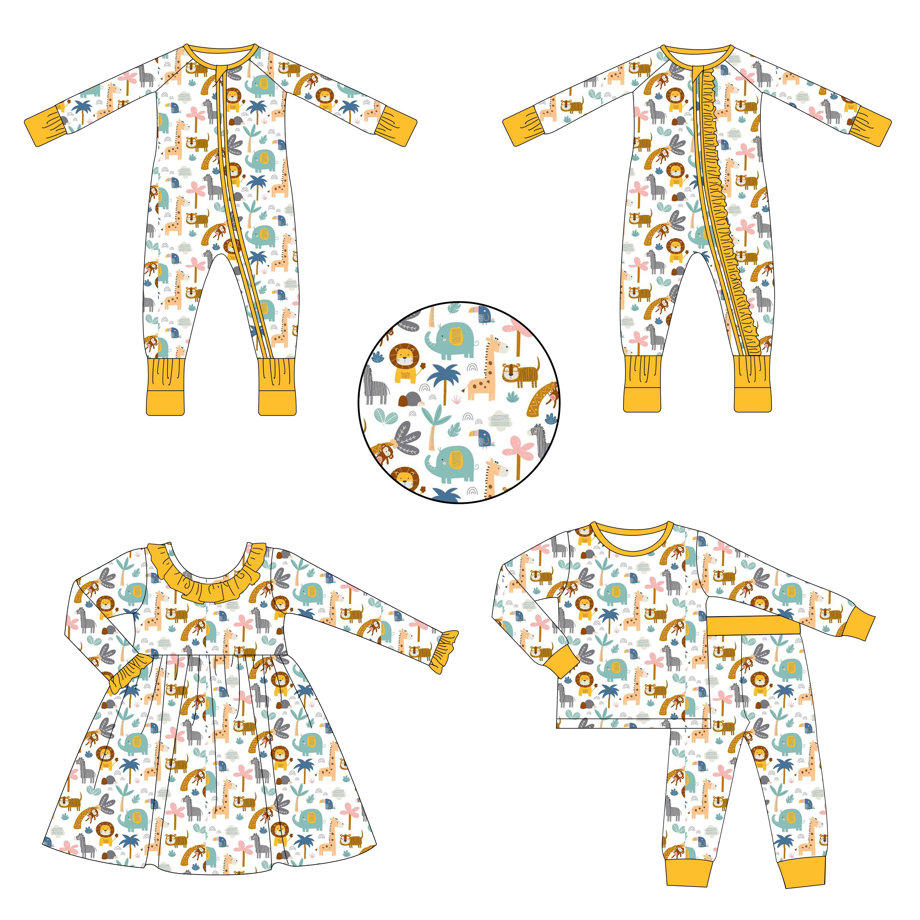 Bamboo Viscose Soft baby jumpsuit Pajamas Newborn Sleepers Boy Girl Clothes Printed custom Baby Rompers