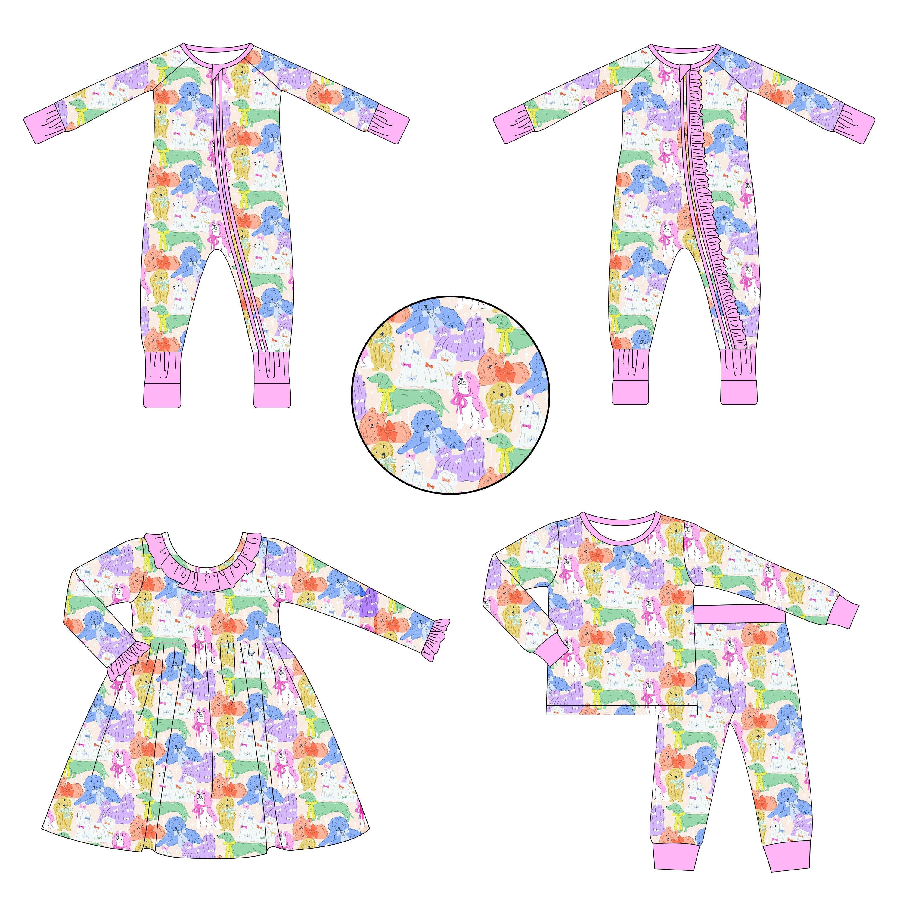 Bamboo Viscose Soft baby jumpsuit Pajamas Newborn Sleepers Boy Girl Clothes Printed custom Baby Rompers