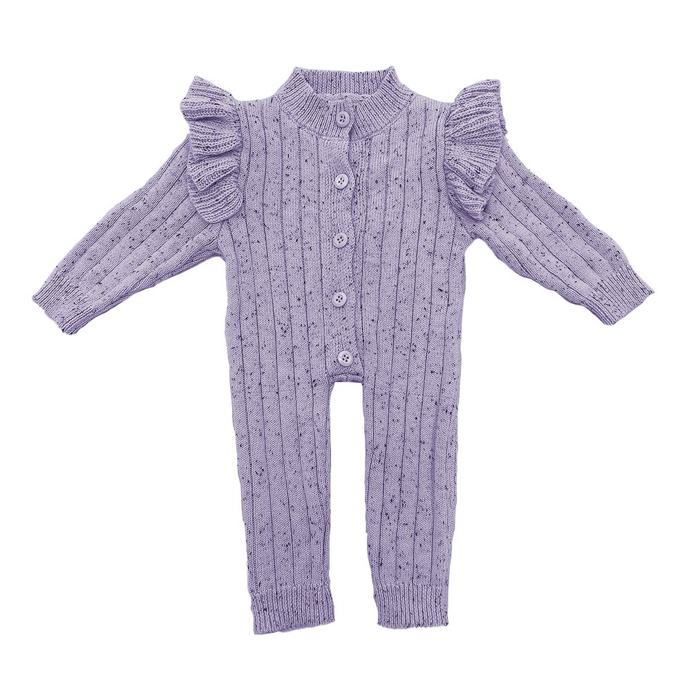 Winter Fall Baby Romper Newborn Knit Warm baby romper pack Long Sleeve Ruffle baby rompers