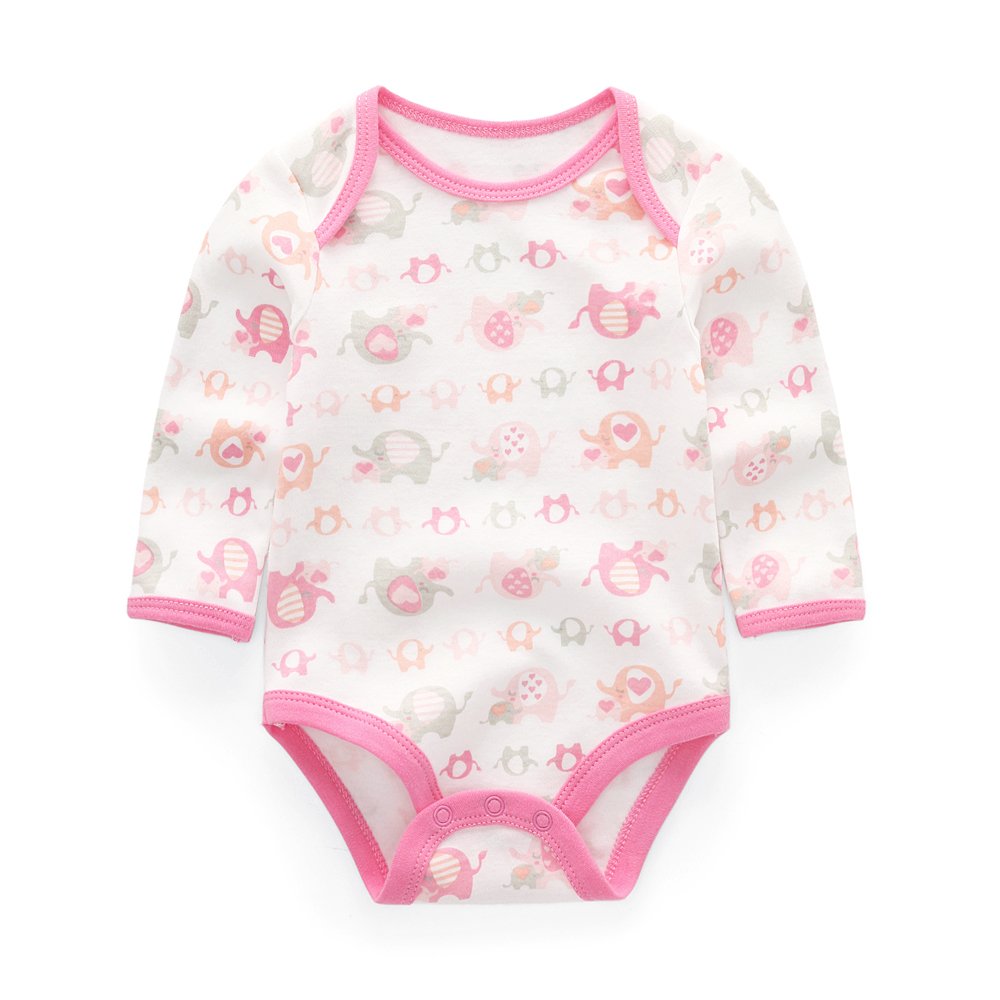 3pcs /lots 11model 100% cotton Newborn long Sleeve baby Jumpsuit romper button close