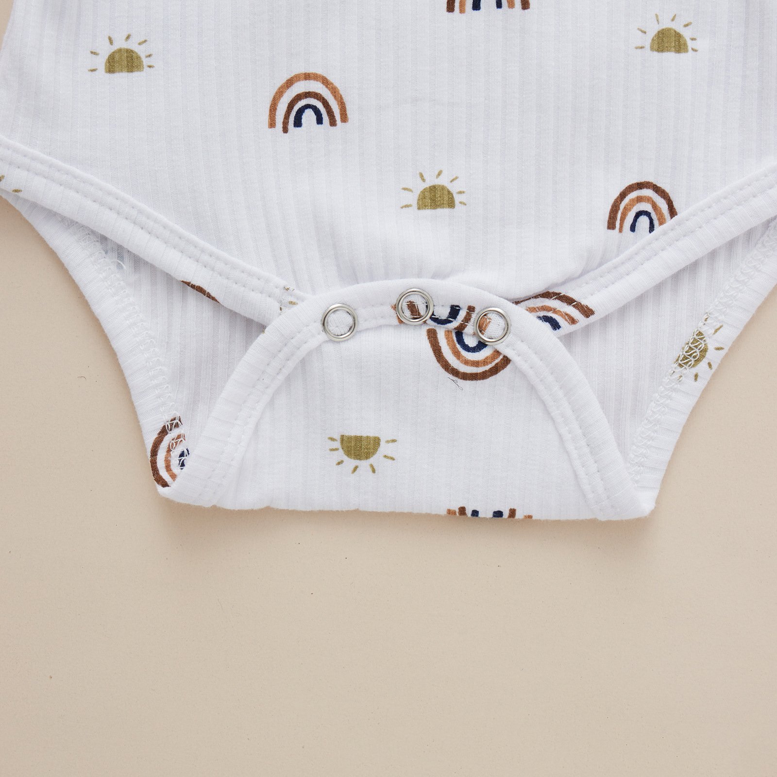 Autumn Cotton Clothes Baby Pullover Pants Two Piece Set knitted Ribbed Boys Girls Rainbow Baby Romper Clothing Sets