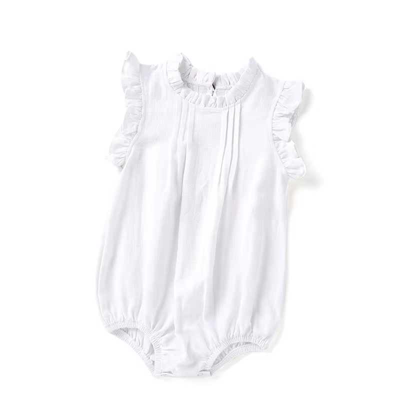 Wholesale customized girl baby romper personalized sleeveless baby light rompers