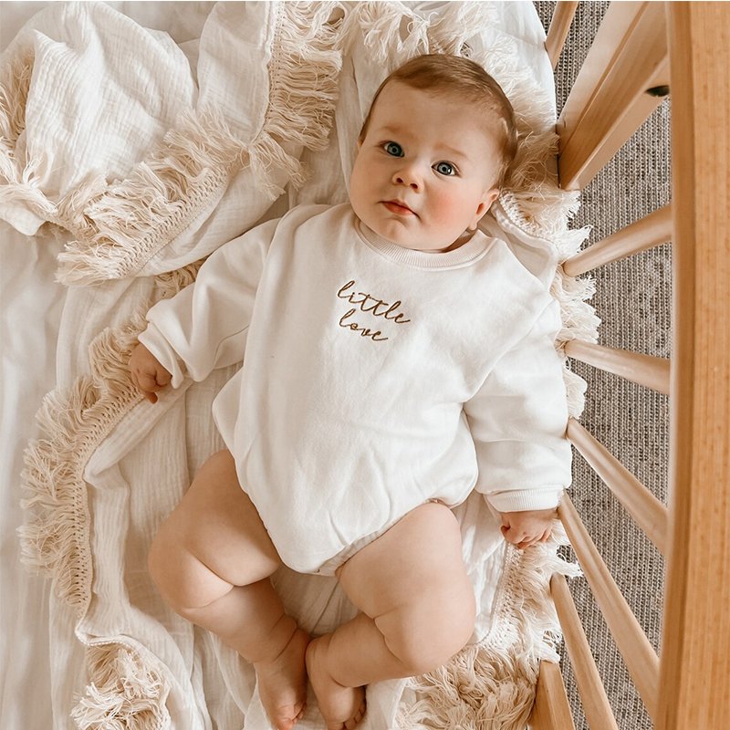 Wholesale Custom Embroidered Letter Baby Onesies Cute Baby Clothing Gift For Kids Baby Romper