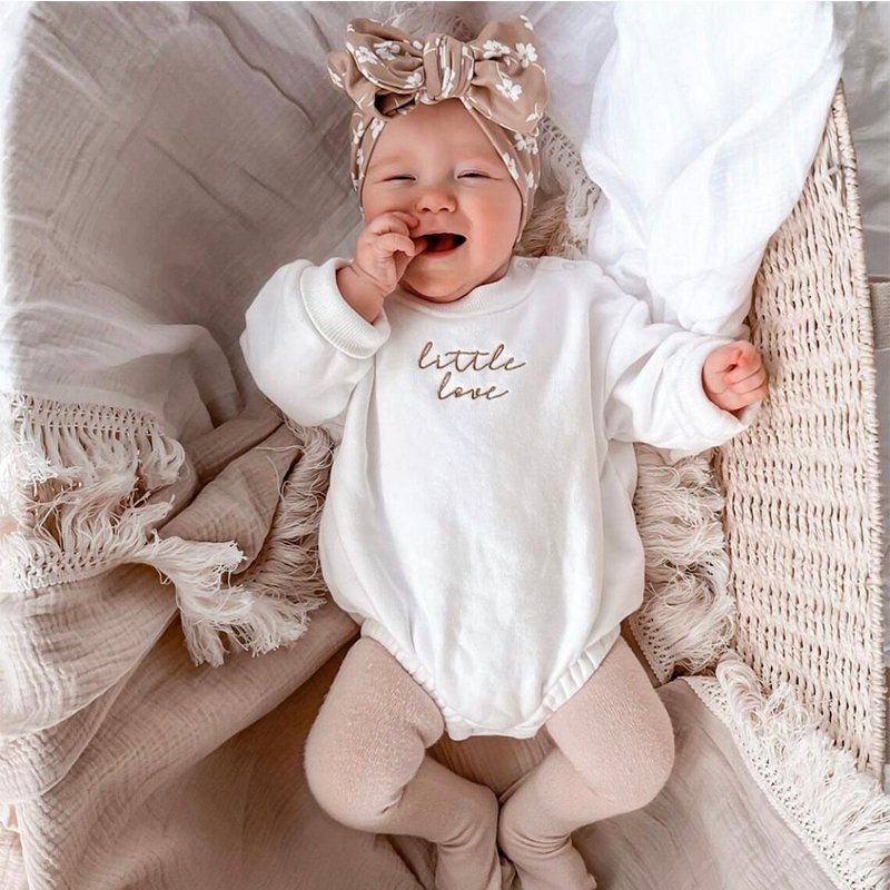 Wholesale Custom Embroidered Letter Baby Onesies Cute Baby Clothing Gift For Kids Baby Romper