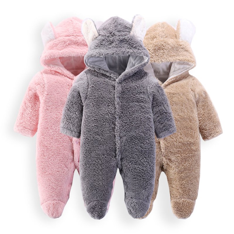 China Suppliers Infant Boys Girl Clothing One Piece Newborn Baby Romper Of Online Winter Warm Baby Gift