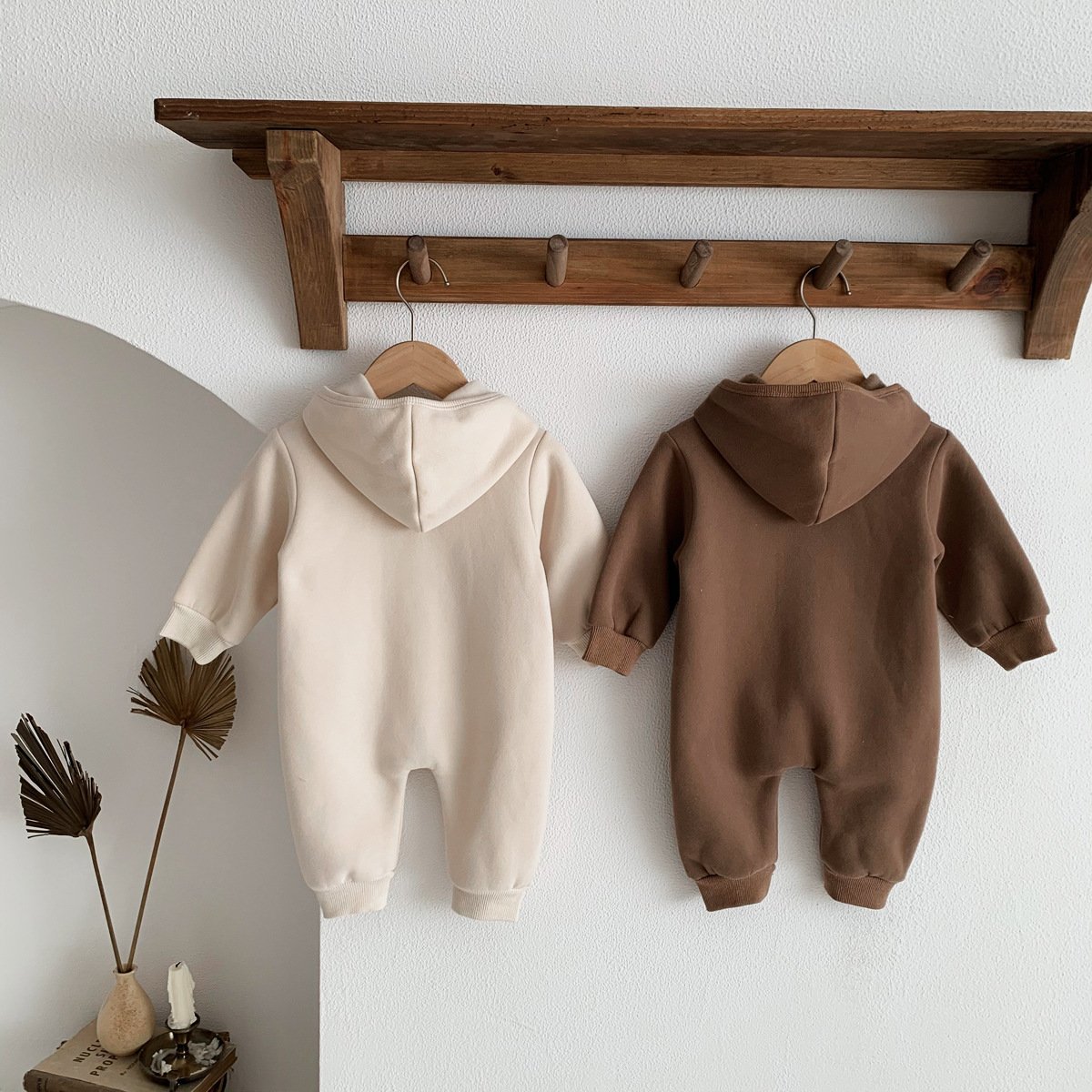 Baby Romper Solid Color Bear Jumpsuit Cotton Spring Newborn One-Pieces Clothing for Boys Girls Infant Onesie 0-18M