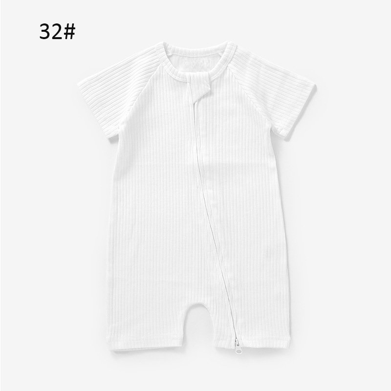 1 Pcs Custom Tag Short Sleeved Clothes Children Jumpsuit Organic Cotton Baby Romper