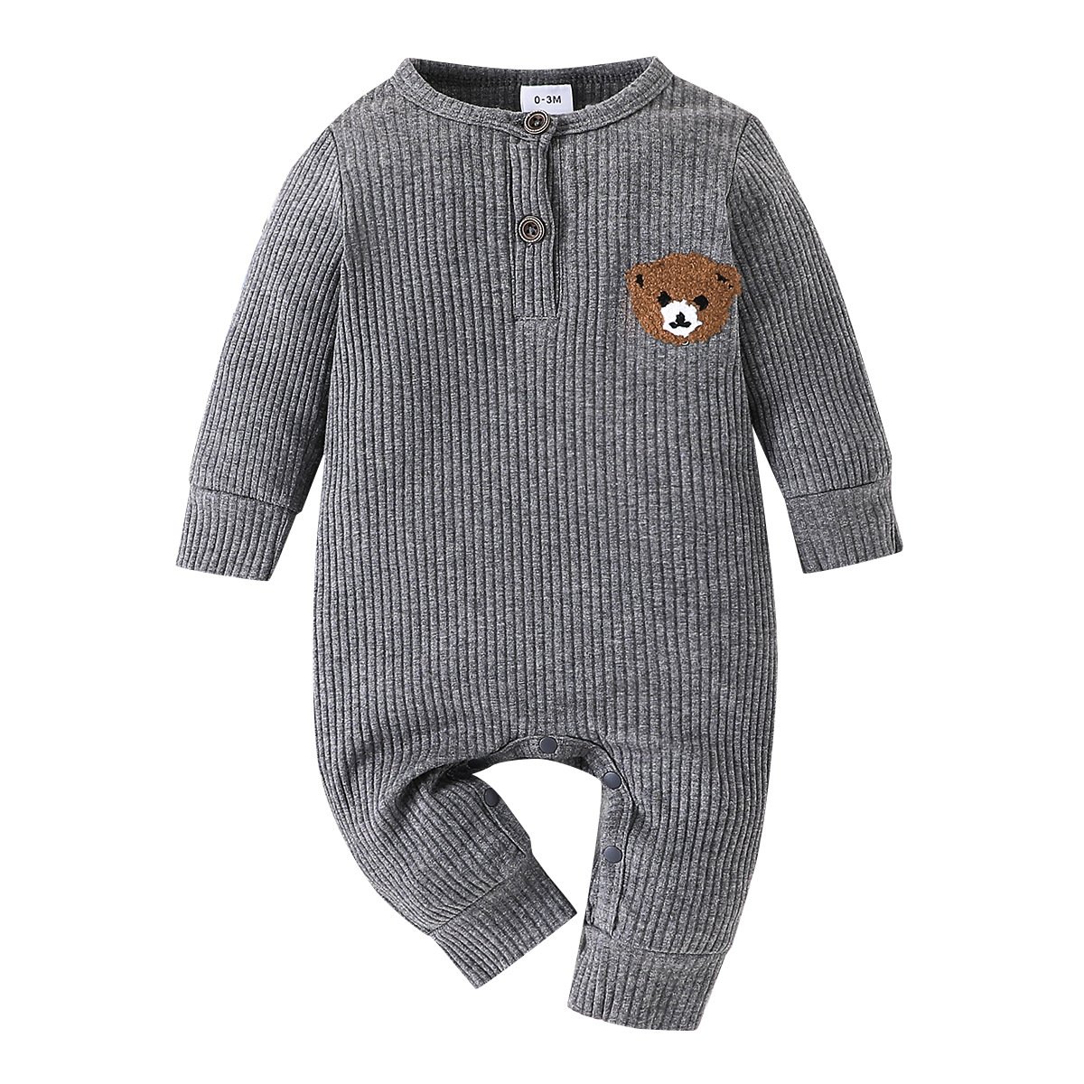 Wholesale Cotton Jumpsuit for Boys and Girls 0-18M Toddler Romper with Long Sleeve Kid Bodysuit Baby Romper