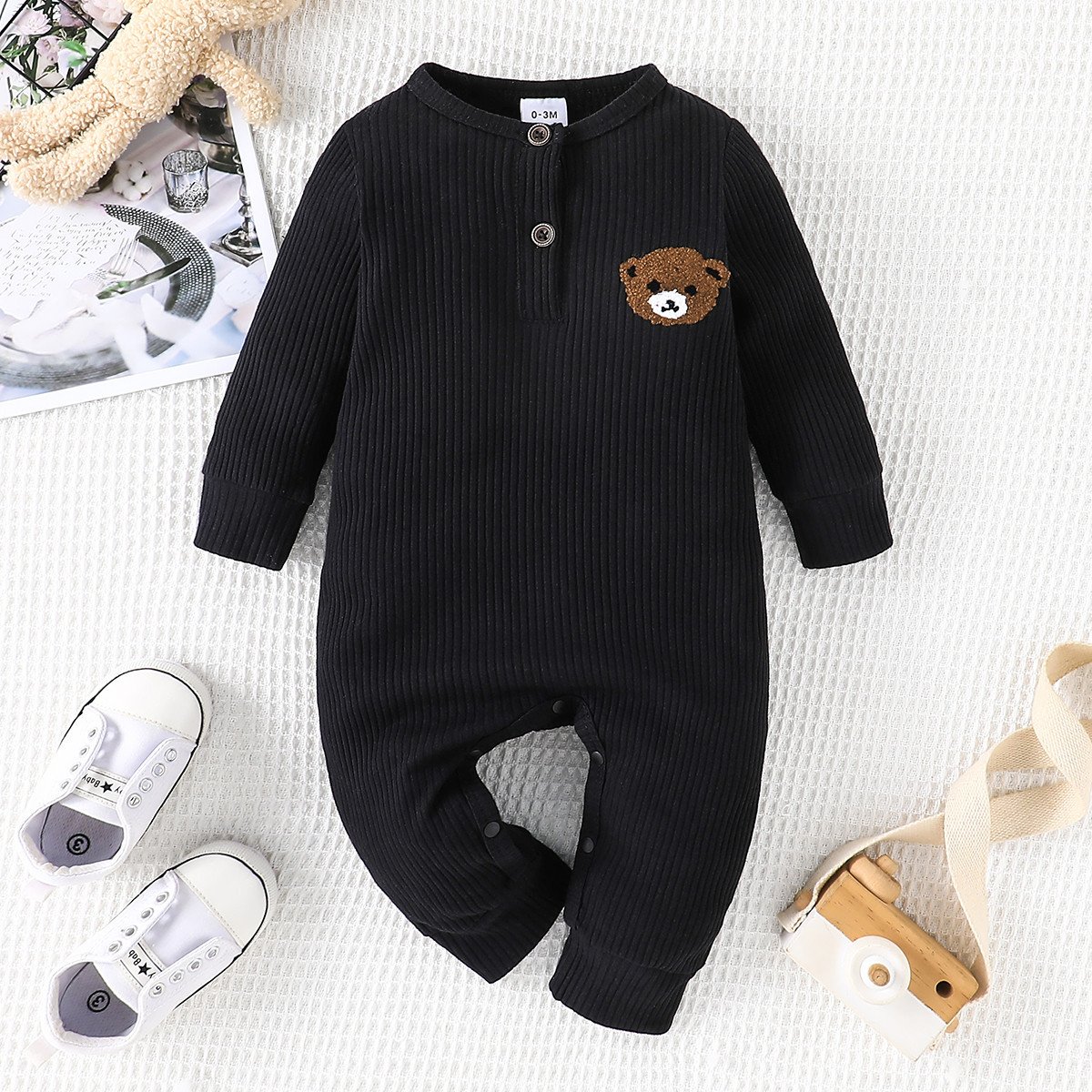 Wholesale Cotton Jumpsuit for Boys and Girls 0-18M Toddler Romper with Long Sleeve Kid Bodysuit Baby Romper