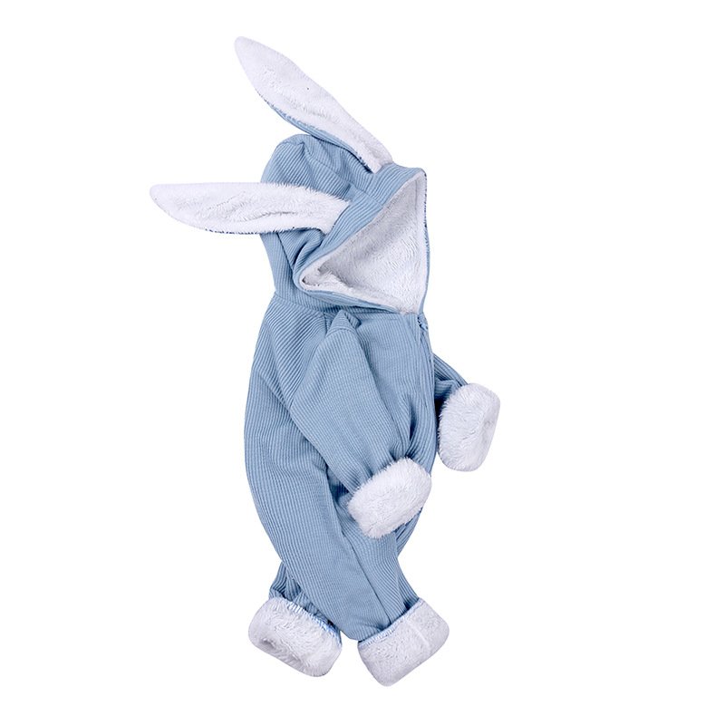 Toddlers rabbit ears cotton jumpsuit newborn bunny ear long sleeves hooded playsuit clothes pullover onesie rompers baby romper