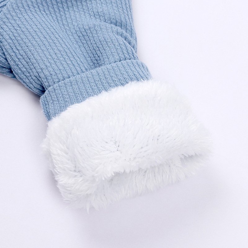 Toddlers rabbit ears cotton jumpsuit newborn bunny ear long sleeves hooded playsuit clothes pullover onesie rompers baby romper