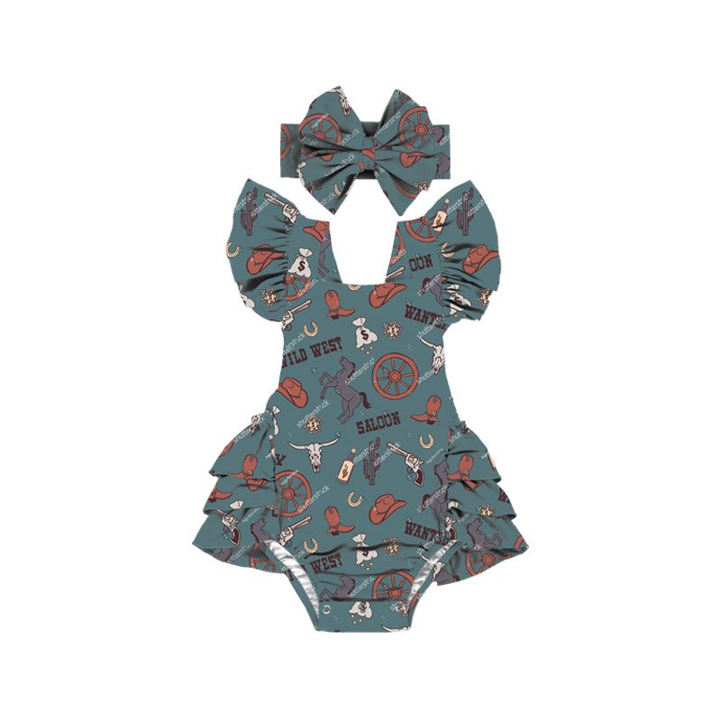 baby rompers girl flutter sleeve newborn baby romper for 0-3 months