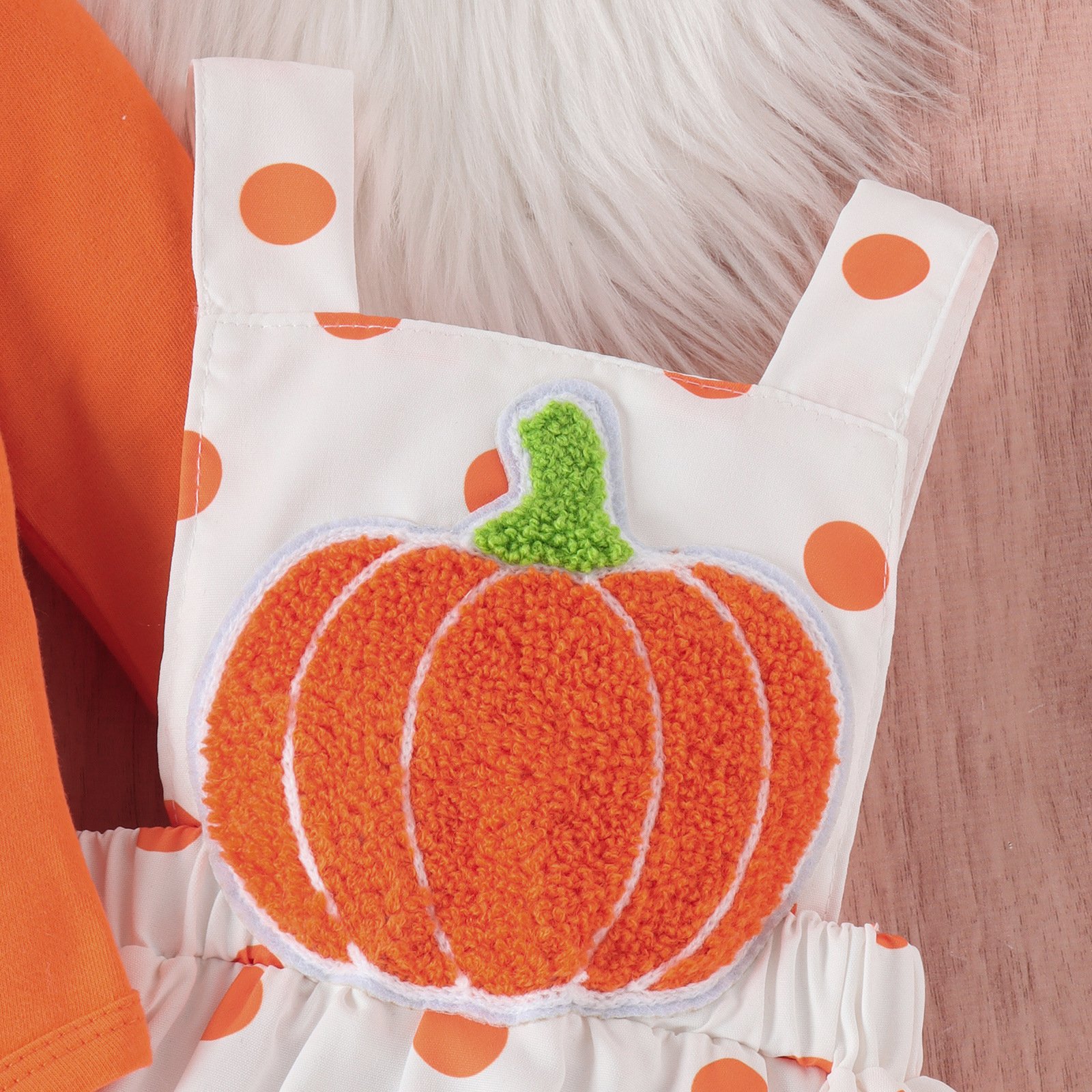 Happy Halloween !!! 2024 Brand New Design Solid Long sleeve Baby romper + Cartoon dress with straps