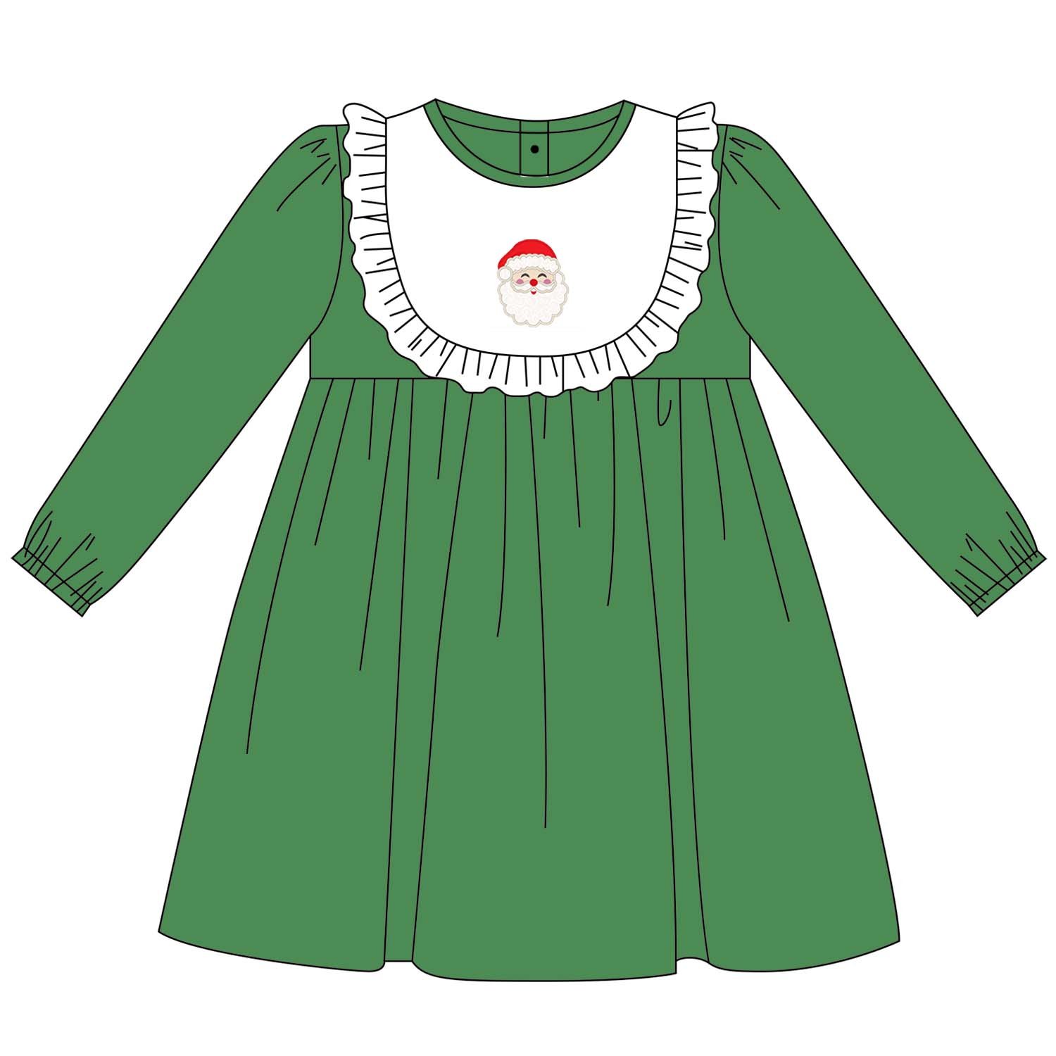 boyis new design cute Christmas Baby Rompers Newborn baby girl green Santa pattern clothes