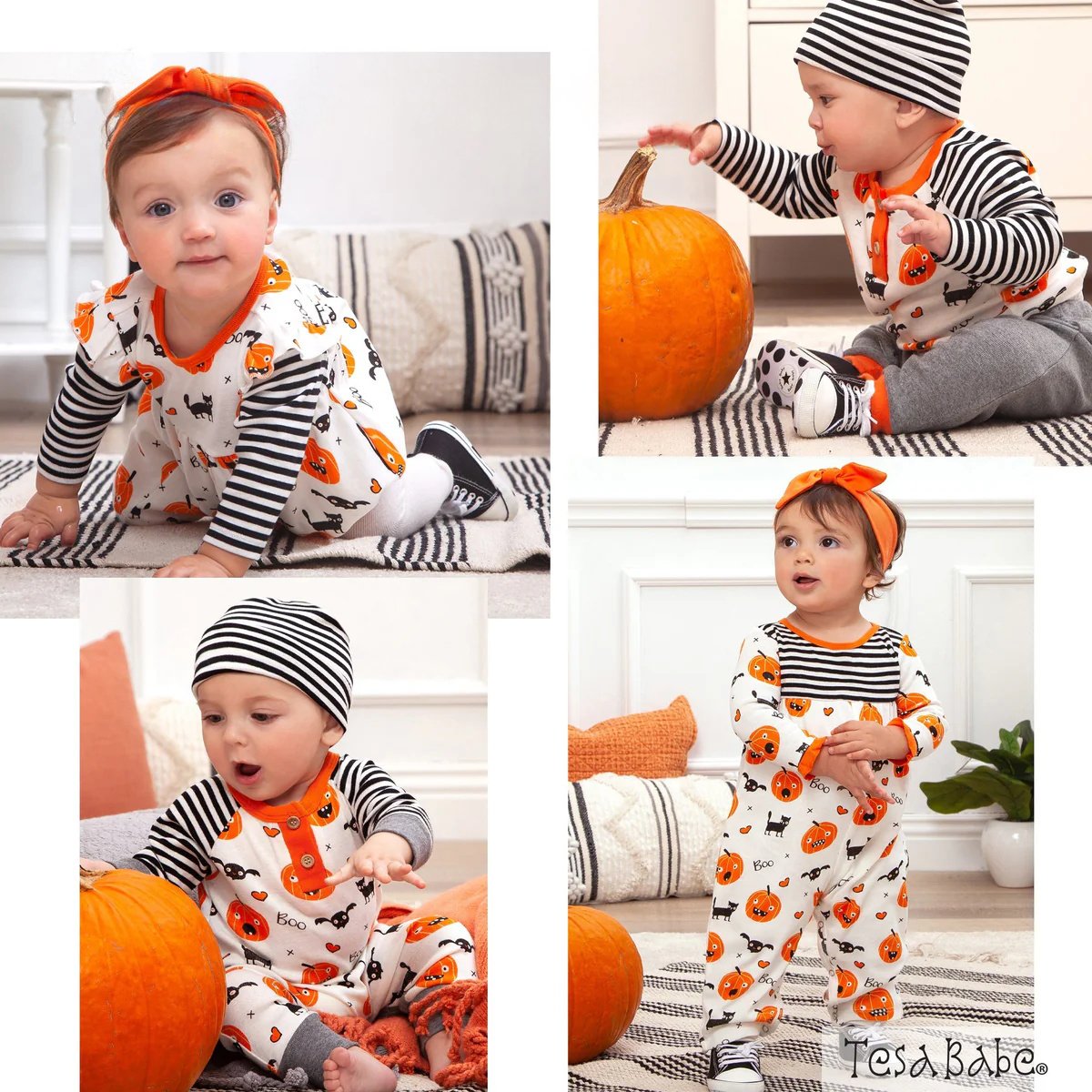 2024 Halloween clothing Wholesale Baby Newborn Jumpsuits Rompers Onesie Bamboo Cotton Infant Clothing Halloween Rompers