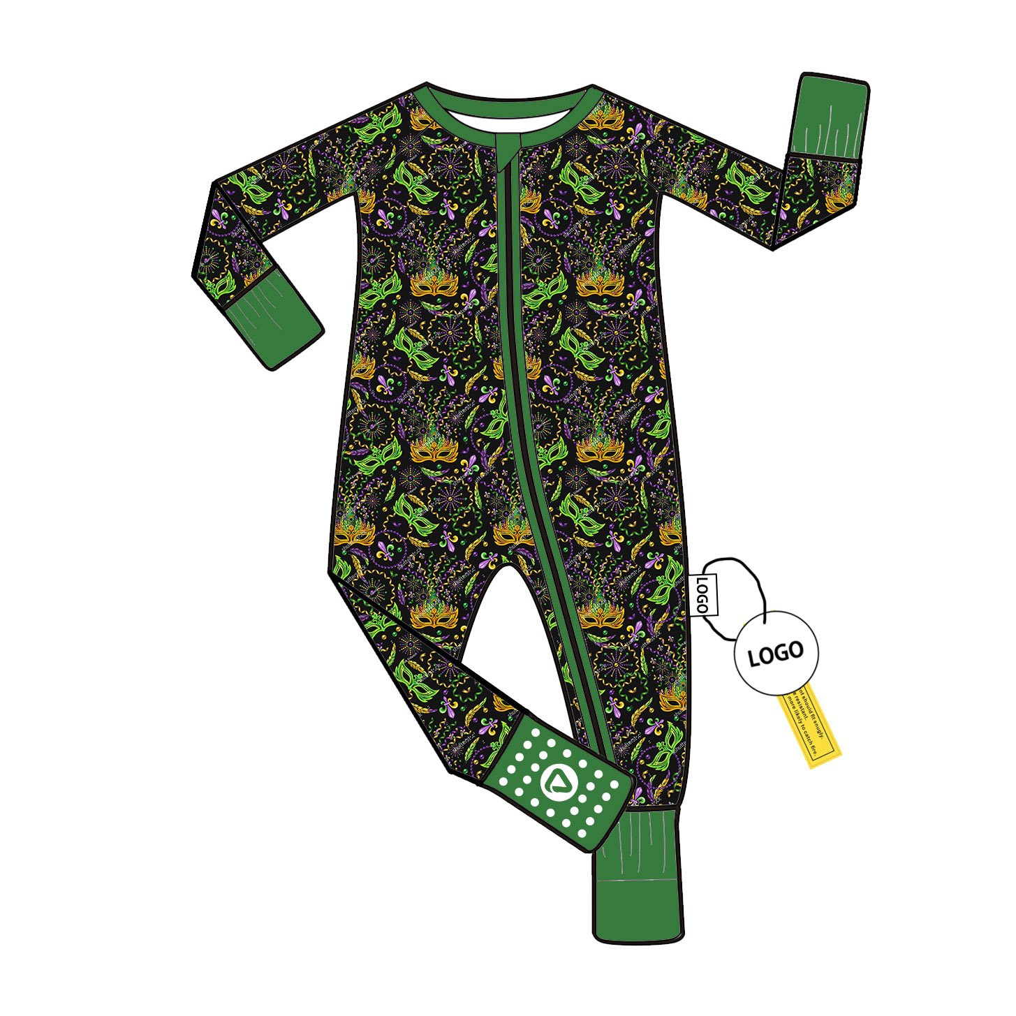 Custom Bamboo Viscose Baby Romper with Double Zipper Long Sleeve Pajamas Wholesale Low MOQ Unisex Jumpsuit Bodysuit Sleeper